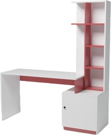 Vaikiškas rašomasis stalas Kalune Design Calisma Masasi Canas L149, baltas/raudonas