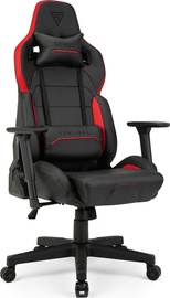 Игровое кресло SENSE7 Sentinel, 57 x 72 x 120 - 128 см, черный/красный