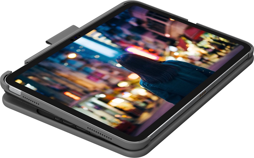 Klaviatūra Logitech Slim Folio Slim Folio, Angļu (UK), pelēka, bezvadu