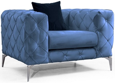 Atzveltnes krēsls Hanah Home Como 569HLN1508, zila, 108 cm x 90 cm x 70 cm