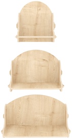 Настенная полка Kalune Design Silya 875ZNA4649, дубовый, 24.8 см x 15 см x 25 см