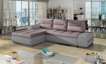 Stūra dīvāns Ottavio Soro 61, Soro 83, rozā/pelēka, kreisais, 180 x 275 cm x 85 cm