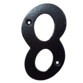 Durvju numurs GB-2531_8, 105 mm x 65 mm, metālu sakausējums