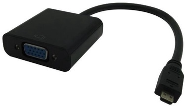 Адаптер MicroConnect Mini HDMI to VGA VGA female, Mini HDMI male, 0.25 м, черный