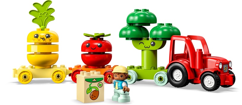 Konstruktors LEGO Duplo Augļu un dārzeņu traktors 10982