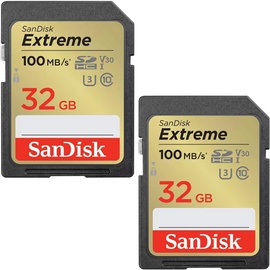Mälukaart SanDisk Extreme 2-Pack, 32 GB, 100 Mb/s - 60 Mb/s