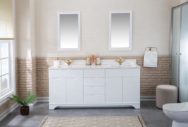 Комплект мебели для ванной Kalune Design Teton 72, белый, 54 см x 180 см x 86 см