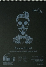 Joonistuspaber Smiltainis Black Sketch Pad, A3, 165 g/m², must