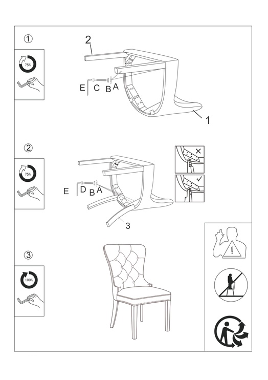 Ēdamistabas krēsls August Velvet, pelēka, 46 cm x 56 cm x 98 cm