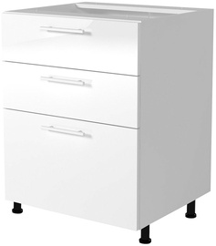 Нижний кухонный шкаф Vento DS3-60/82, белый, 520 мм x 600 мм x 820 мм