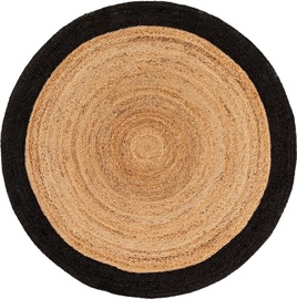 Ковер Mark Jutta, черный/светло-коричневый, 120 см x 120 см