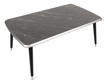 Журнальный столик Kalune Design Harry, серебристый/черный/серый, 100 см x 53 см x 42 см