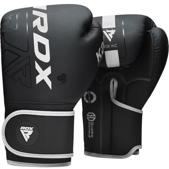 Боксерские перчатки RDX F6 Matte BGR-F6MW-10OZ, белый/черный, 10 oz