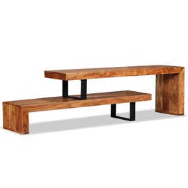 TV-laud VLX Solid Acacia Wood 244583, pruun, 1150 mm x 300 mm x 400 mm