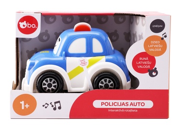 Rotaļlietu policijas automašīna Bo. Interactive Police Car 8018LV, zila/balta