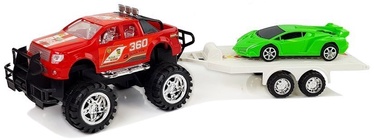 Transporta rotaļlietu komplekts Lean Toys Power Speed Super Truck LT8325, sarkana/zaļa