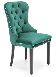 Ēdamistabas krēsls Miya, matēts, melna/zaļa, 60 cm x 54 cm x 100 cm