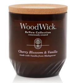 Свеча, ароматическая WoodWick Renew Medium Cherry Blossom & Vanilla, 20 - 40 час, 184 г, 95 мм x 80 мм