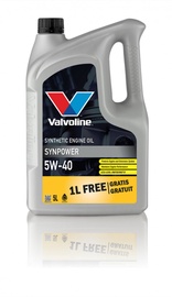 Motoreļļa Valvoline SynPower 5W - 40, sintētiskais, vieglajam auto, 5 l