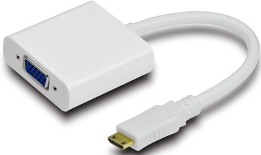 Adapteris MicroConnect Mini HDMI to VGA VGA Male, Mini HDMI female, balta
