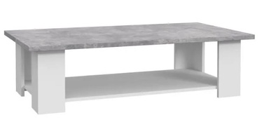 Kafijas galdiņš Forte Pilvi, balta/pelēka, 110 cm x 60 cm x 31 cm