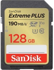 Atmiņas karte SanDisk Extreme Plus, 128 GB