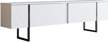 TV-laud Kalune Design Luxe, valge/must, 300 mm x 1800 mm x 500 mm