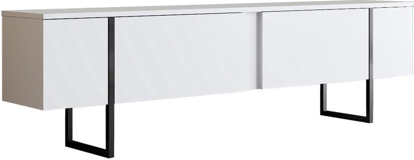 TV-laud Kalune Design Luxe, valge/must, 30 cm x 180 cm x 50 cm