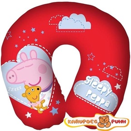 Kelioninė pagalvė Karupoeg Puhh OÜ Peppa Pig, raudona, 27 cm x 23 cm