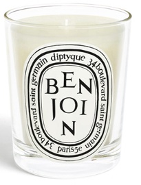 Svece, aromātiskā Diptyque Benjoin, 60 h, 190 g, 90 mm x 77 mm