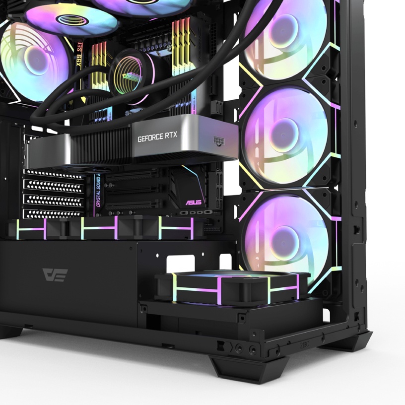 Statsionaarne arvuti Intop DS900 Black AMD Ryzen 7 7700X, Nvidia GeForce RTX4060Ti, 32 GB, 3 TB