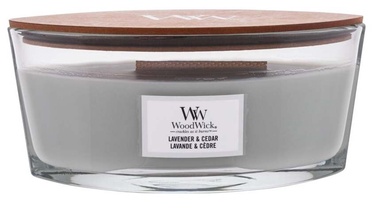 Svece aromātiskā WoodWick Lavender & Cedar, 40 h, 453.6 g, 92 mm x 121 mm