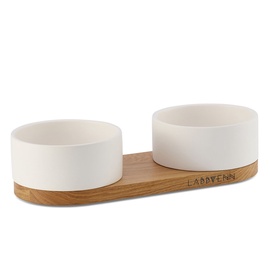 Söögikauss Labbvenn Vuku Ceramic Double Buffet Small White, 0.8 l