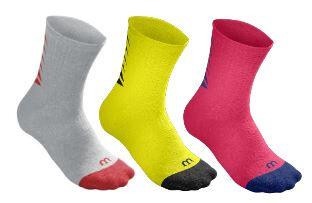 Носки Wilson Crew Sock INTRAD.WRA530709SMMD, черный/красный/желтый/розовый/серый/фиолетовый, M, 2 шт.
