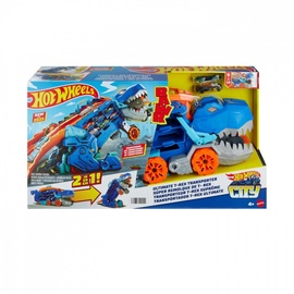Rotaļlietu smagā tehnika Mattel Hot Wheels City Ultimate T-Rex Transporter HNG50, zila