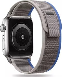 Siksniņa 4kom.pl Strap for Apple Watch 4/5/6/7/8/SE/Ultra (42/44/45/49 mm), zila/pelēka