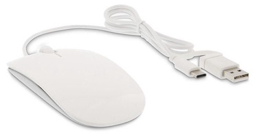 Kompiuterio pelė LMP Easy Mouse USB-C LMP-EMUSBC usb-a/usb-c, balta