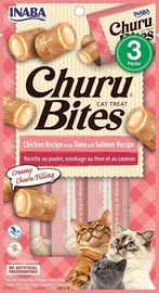 Лакомство для кошек Inaba Churu Bites Tuna With Salmon, курица/лосось/тунец, 0.01 кг, 3 шт.