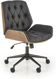 Darbo kėdė Gavin, 60 x 65 x 90 - 100 cm, juoda/riešuto