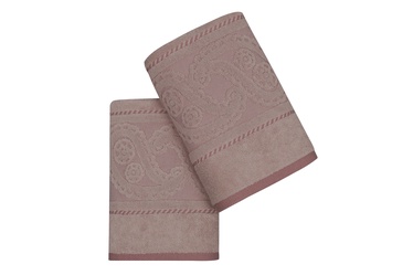 Полотенце для ванной Foutastic Hürrem Set 317HBY1209, темно-розовый, 90 см x 50 см, 2 шт.