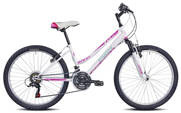 Bērnu velosipēds Stucchi Enjoy 8400, balta/zaļa/rozā, 24"