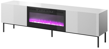 TV-laud Cama Meble Slide 200K, valge, 200 cm x 40 cm x 57 cm