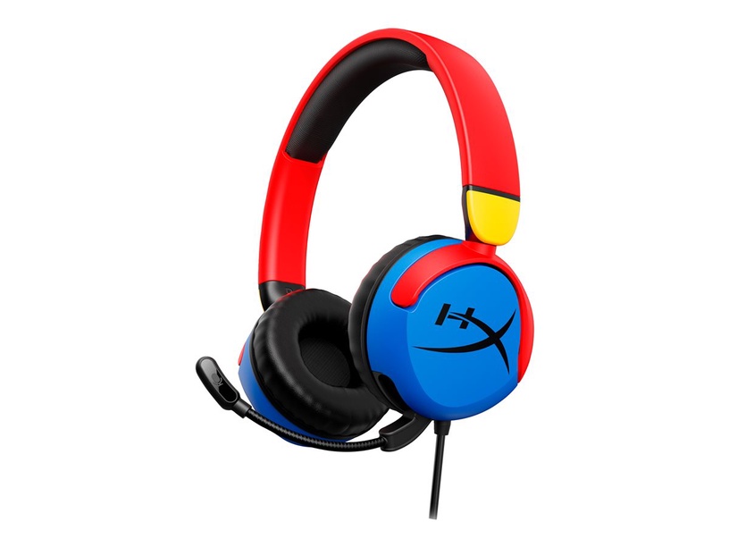 Juhtmega mänguri peakomplekt lastele HyperX Cloud mini 7G8F3AA, sinine/must/punane/kollane