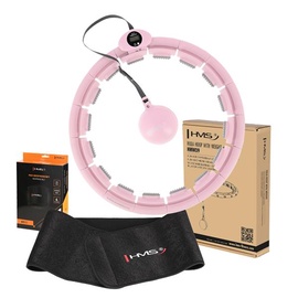 Hula hoop vingrošanas riņķi HMS HHW09, 390 mm, 0.4 kg, rozā