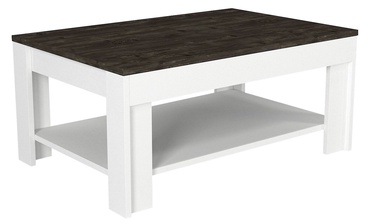 Kafijas galdiņš Kalune Design Done, balta/tumši brūna, 90 cm x 60 cm x 40 cm