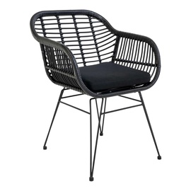 Atzveltnes krēsls House Nordic Trieste, melna, 60 cm x 57 cm x 82 cm