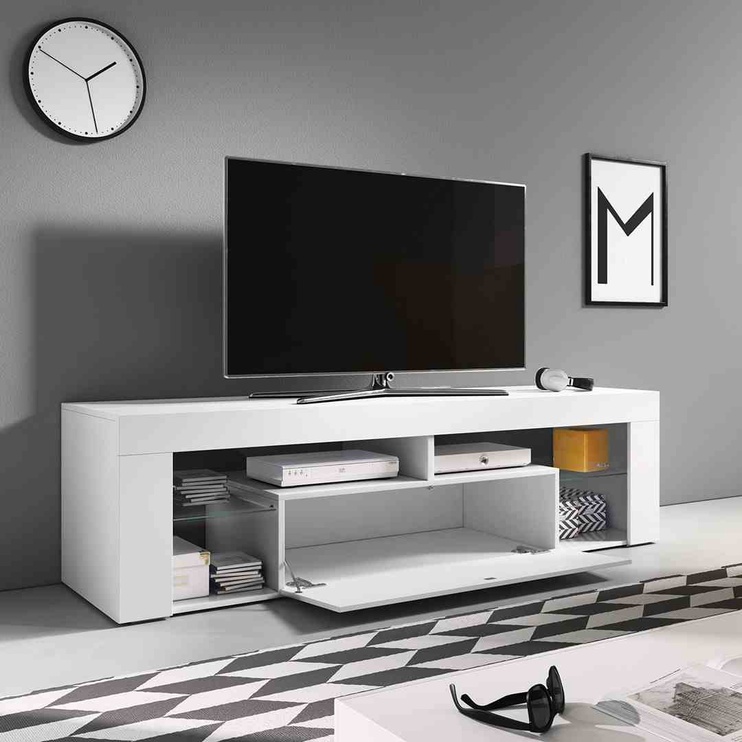 TV-laud Hakano Teneo, valge, 140 cm x 35 cm x 50 cm