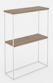 Konsoollaud ADRK Velo, valge/pruunikas, 20 cm x 60 cm x 80 cm