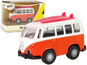 Bērnu rotaļu mašīnīte Lean Toys Luxurious Bus 14008, balta/sarkana