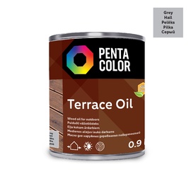 Eļļa terasēm Pentacolor Terrace Oil, pelēka, 0.9 l